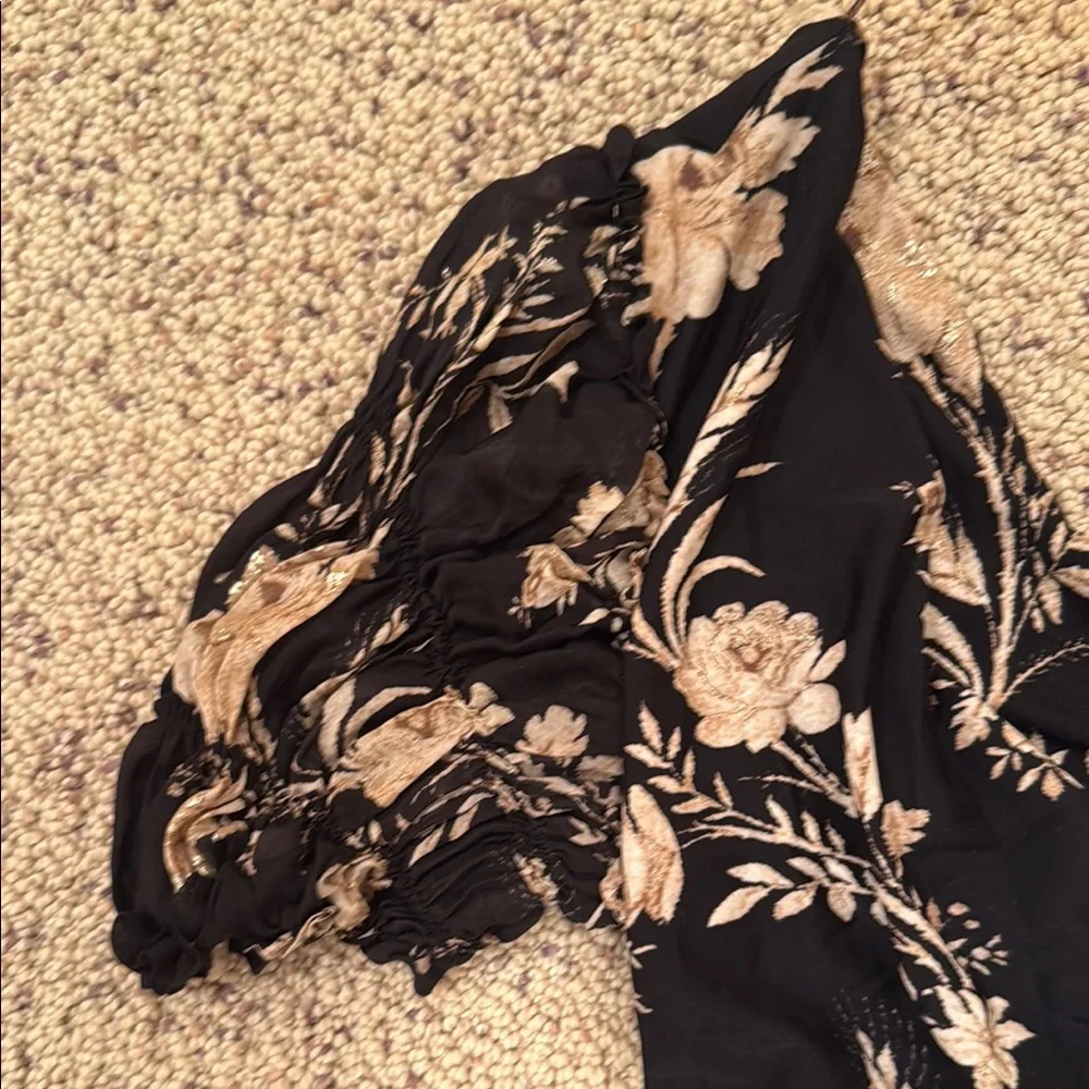 Roberto Cavalli Elegant Black Floral Dress size 48 - Picture 4 of 8